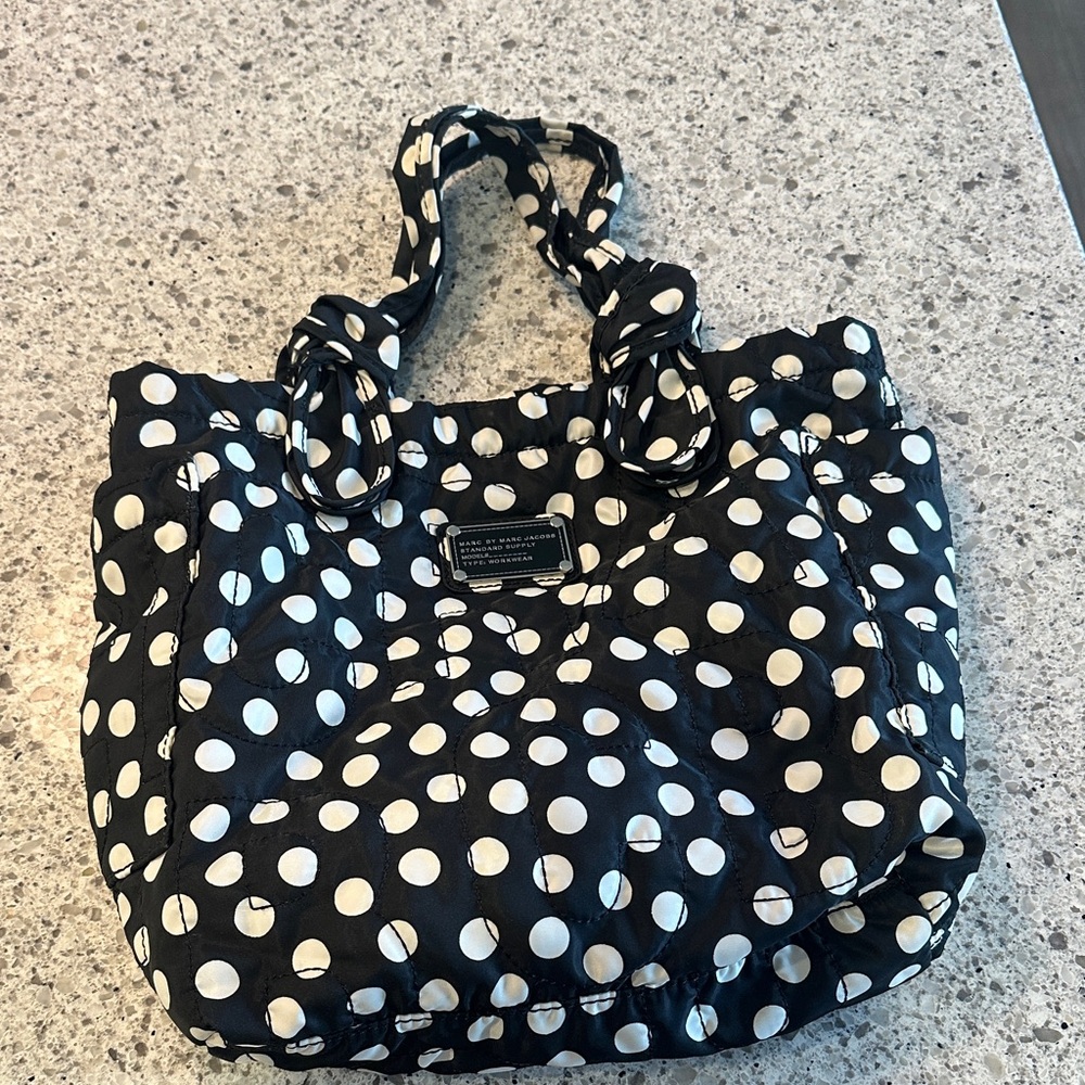 Marc Jacobs Black and White Polka Dot Tote